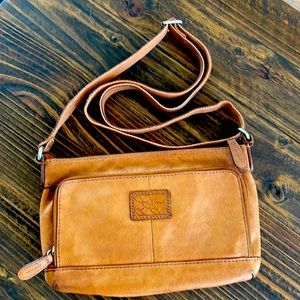 Fossil leather shoulder bag